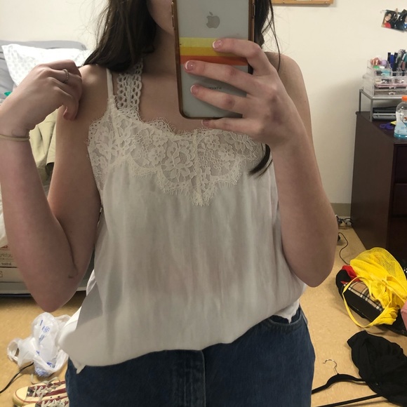 Lace white tank top - Picture 2 of 4